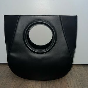 Hereu leather tote black- pristine condition! W dust bag!